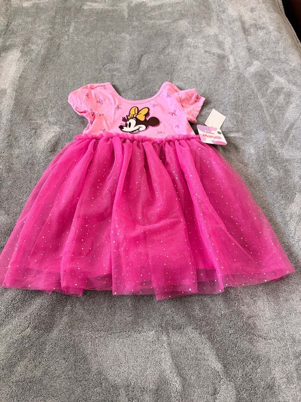 Disney Minnie Mouse Toddler Girls Mesh Dress with Skirt Pink 3T